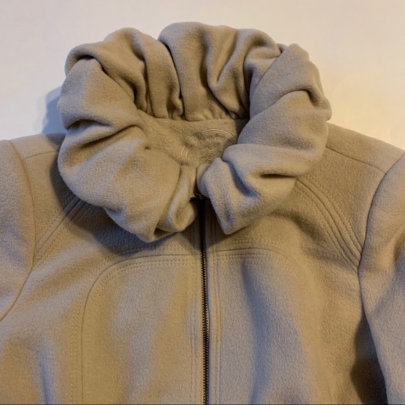 Small Zara Woman cream wool blend tie waist peacoat - Picture 7 of 14